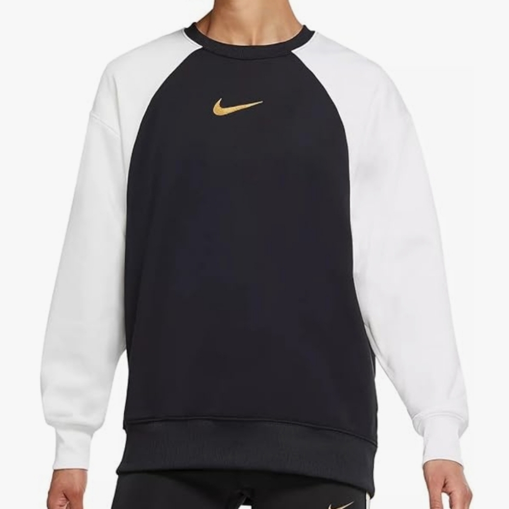 nike gold necklace crew sweatshirt
